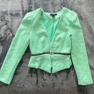 Paper Tree Blazer, mint Green , Tweed Fabric Sz Small